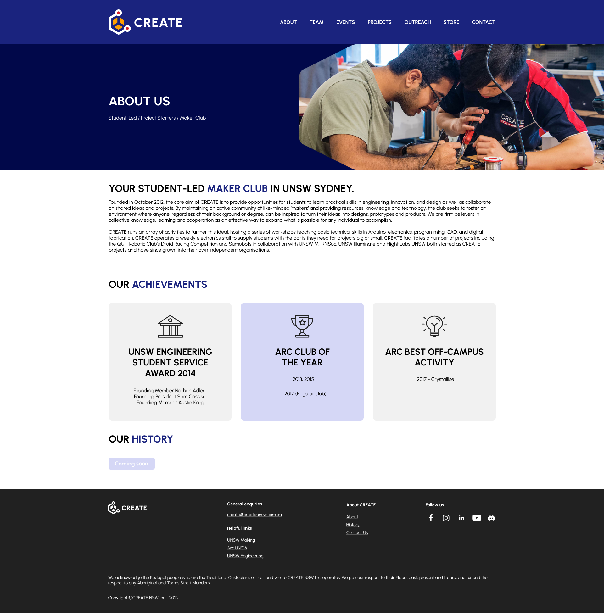 Image 5 of CREATE UNSW Website (2022)