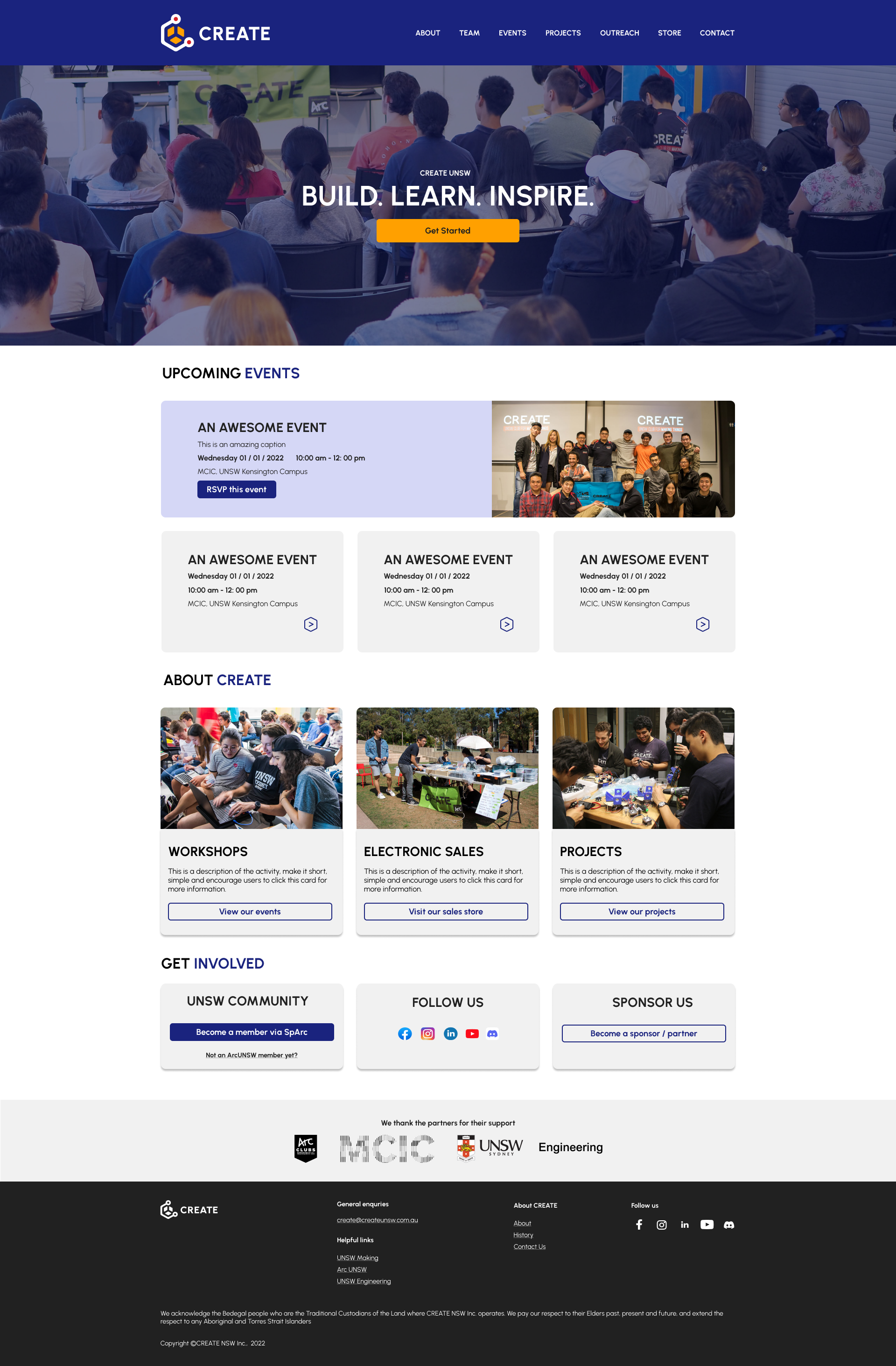 Image 4 of Redesigning CREATE UNSW Website in 2022